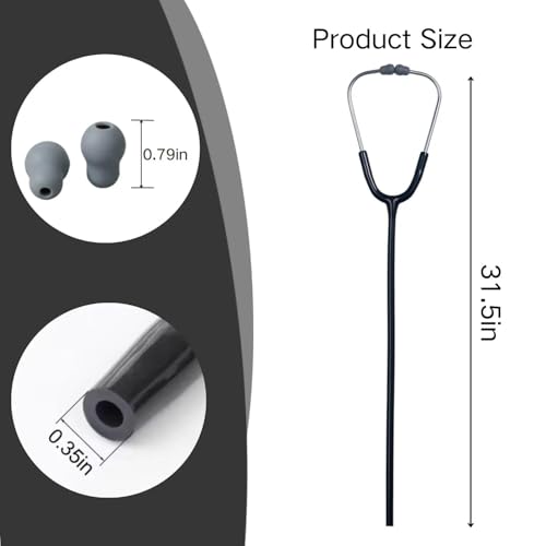 Image of Stethoscope Replacement Tube Black Tubing fits for Littmann III