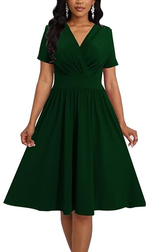 Image of DinyIn Women's 2025 Summer Short Sleeve Casual Dresses