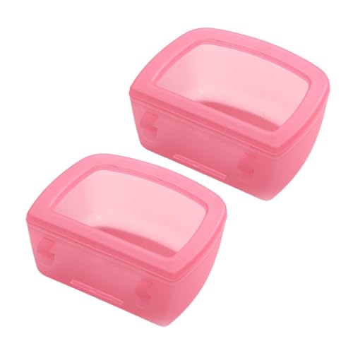 5セットワイヤーケージまたはクレート用の犬用ボウル2個セット 子犬用 モルモット用 ピンク, 9.5x6.5x6cm