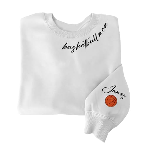 Basketball Mom Shirt, Basketball Mother Of A Basketball Player, Basketball Mom Embroidered Shirt, Basketball Mom Embroidered Crewneck Sweatshirt Hoodie Tshirt