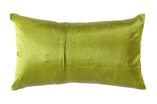 Image of Ravaiyaa - Attitude is everything Banarasi Brocade Silk Pillow Cover Elephant Design Cushion Pillow Sham Case Home Decorative Set of 2 Piece 12 inch X 20 inch Inch