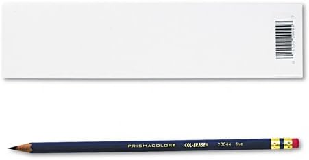 SANFRD Col-Erase Pencil w/Eraser, Blue Lead, Blue Barrel, Dozen