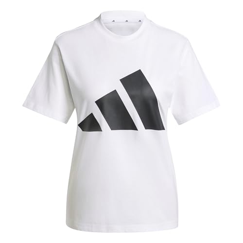 adidas Women's Essentials Big Logo Cotton T-Shirt, White/Black, M