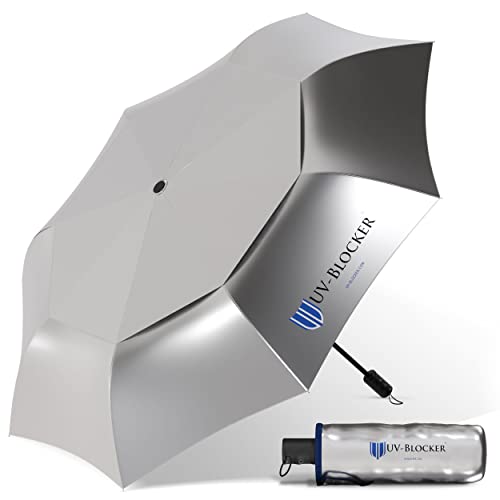 Uv-Blocker Compact Sun Protection Uv Umbrella Auto Open Auto Close Double Vented Canopy Windproof Sun Umbrella Uv Protection 55+ Upf #TOP26