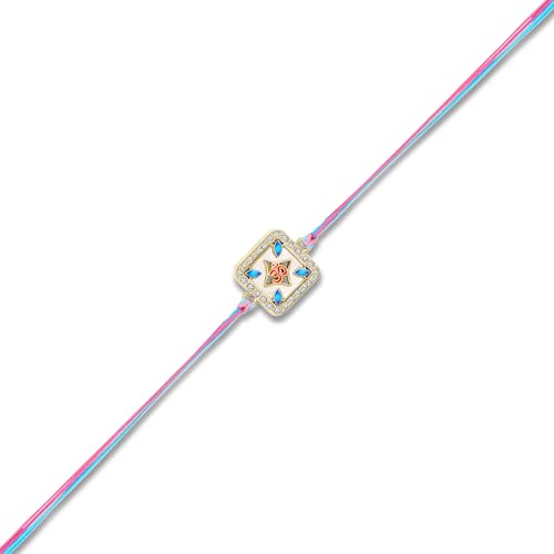 Image of Mahi Crystals Studied Divine Om Rakhi for Brother with Gold Plating (RA1100865G)