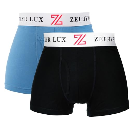 Zephyr Lux Viscose Fiber Men's Boxer Briefs - Comfort Stretch- made from Bamboo- (2 Packs)