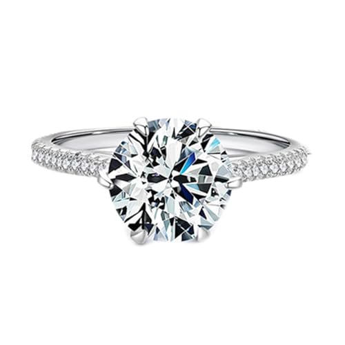 Anneau mariage or blanc moissanite 9x9mm, l'éclat durable sans ternir