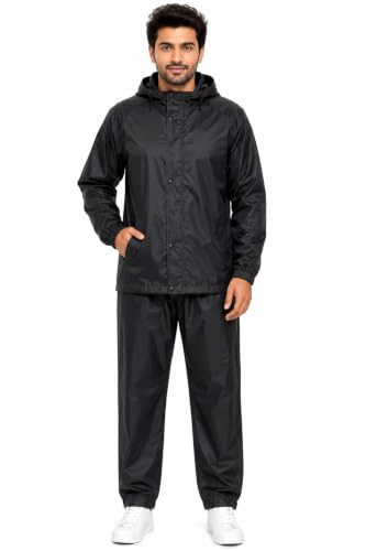 Image of Romano nx Women's 100% Waterproof Rain Suit, Hooded Jacket with Pants, Reversible Double Layer, 3 Years Warranty