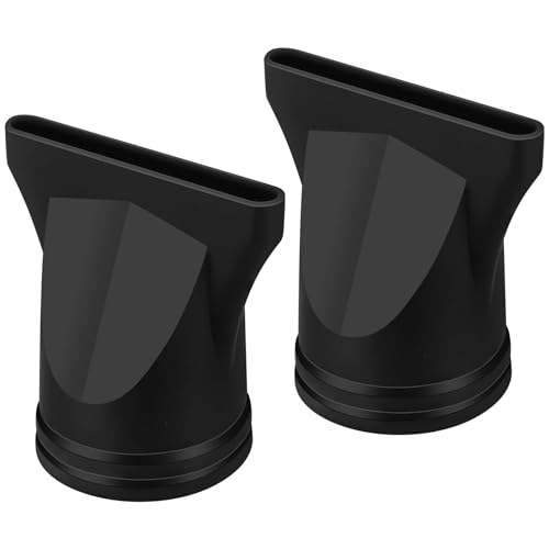 POPETPOP Lot de 2 Embouts Diffuseurs Noirs en Nylon pour Sèche-cheveux Universels 4-4,8 Cm, Résistant Haute Température, Diffuseur Plat pour Soin Capillaire...