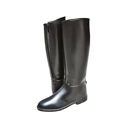 Botas de equitación mujer HKM cremallera caña larga y ancha