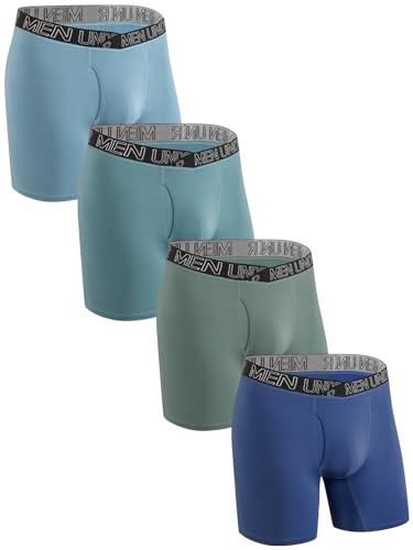 Men's 4-Pack Big & Tall L-5XL Boxer Briefs Underwear Pack, Innovative V-waistband Design to Liberate the Belly