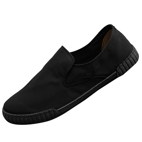 Mocasines de lona retro para hombre informales en talla 39 1/3 EU color negro