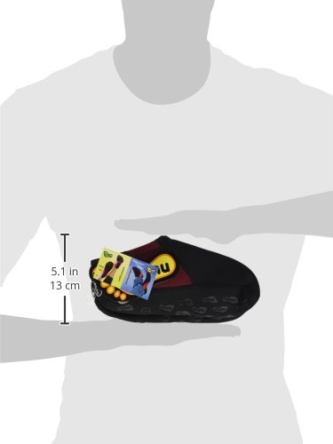 Nufoot Booties Men's Shoes, Foldable & Flexible Footwear, Fold And Go Travel Shoes, Yoga Socks, Indoor Shoes, Slippers, Black With Crimson Stripes, Large #TOP6