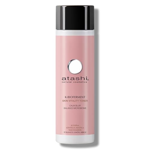 Atashi K-Bioferment | Skin Vitality Toner | Tónico Calmante para Pieles Sensibles | Regenera, Hidrata y Equilibra el Microbioma | Con Ectoínas, Centella Asiática y Niacinamida | 250 ml