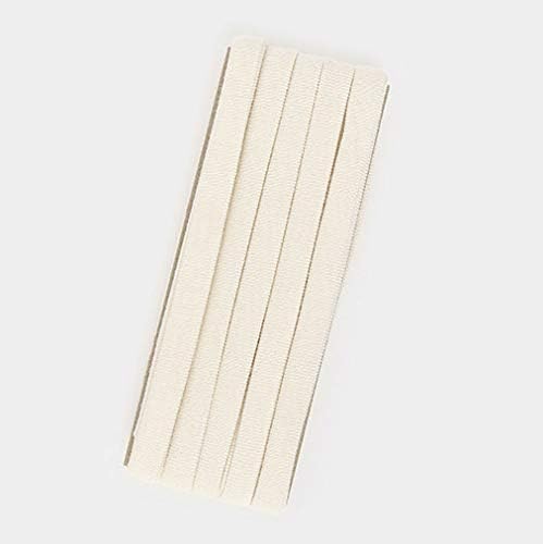 Laceking2013 Cinta bies orgánica de calidad para coser 3 yardas de doble pliegue de tela de algodón de 0.394 in sólida suave hecha en Corea (marfil)