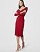 Dress the Population Women's Sonia Crepe, Knee-Length, Bodycon, Sweetheart Neck Dress, Garnet, Large