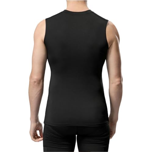 Mens Athletic Compression Shirts Dry Fit Sleeveless Under Shirt Running Workout Muscle Base Layer Tank Tops for Gym3