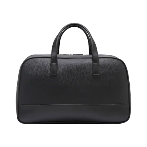 Image of POLICE Premium 40L Duffle Bag for Men | Spacious Travel & Gym Bag | Premium Vegan Leather | Durable Zipper & Strong Handles | Stylish Weekend & Cabin Luggage | Black