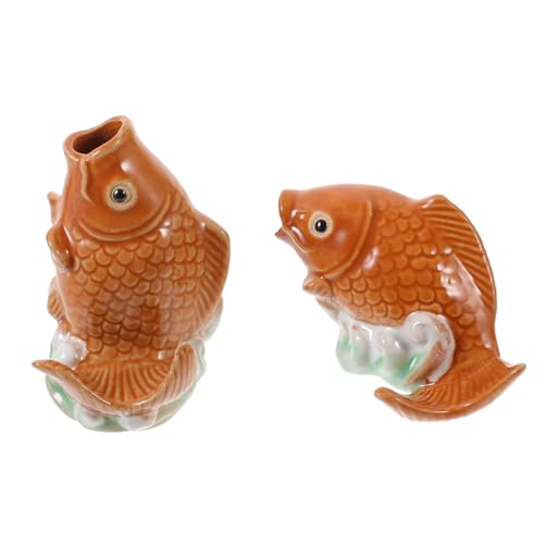 BCOATH Garden Carp Statue Pond Fountain Nozzle Replacement Carp Figures for Water Sprinkler Sculpture