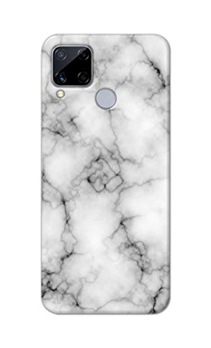 Image of Light White Marble Texture Natural Pattern Hard Back Case Cover for Realme C15 / C12 / Narzo 20 / Narzo 30A / C25 / C25s Back Cover -(J5) VNS2230
