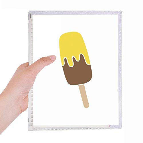 Carnet de notes en spirale rechargeable jaune et marron chocolat
