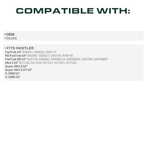 Image of UDC Parts 789388 Mower Deck Belt Replacement for Hustler FasTrak 54 Inch RD FasTrak SD 928291 928502 930115 940387 935627 936104 938746 930149 928382 Super Mini Z 52 inch X-ONE /Aramid Cord / 152.00 inches