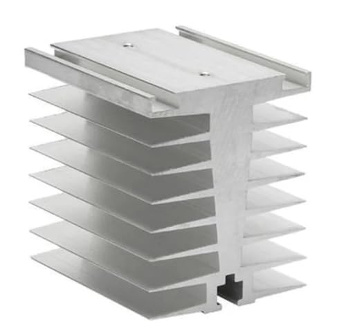 Radiateur aluminium T 110x70x80mm pour rail DIN avec régulateur 10-60A et sonde K