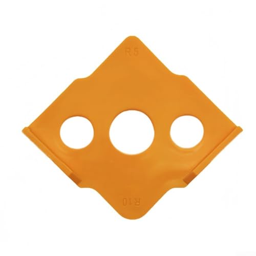 Gabarit de défonceuse à bois offrant des options de rayon R5 à R40 et un design à trois trous pour éviter les déviations d'outils (R5-R10)