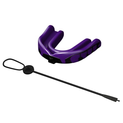 Velocity Champion Youth Mouthguard, 1 Pack, Black & Purple - for Ages 11 to 18 - Ideal for Lacrosse, Football, Hockey, Basketball, Soccer, Boxing,