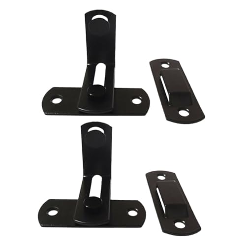 Operitacx 2個 カーボンスチール製ラッチバックルロック 防錆加工済み 屋内外ドア 引き戸用 小動物ケージ兼用 ドアラッチ