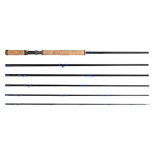 13' Spey Fly Fishing Rod 6 Sections 13Ft 8/9 Spey Rod Carbon Fiber Blanks Two Handed Handle Cork Grip #TOP4