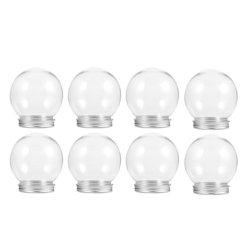 jojofuny 8pcs Boules à Neige Soi-même en Pet Surface Lisse et Bouchon en Aluminium, Capacité 150ml, pour Loisirs Créatifs de Noël
