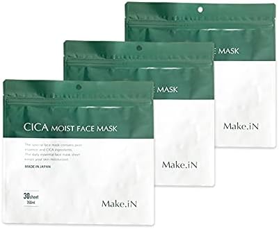 Amazon Cica Moist Face Mask シカ モイストフェイスマスク 30枚入り Make In パック フェイスマスク 日本製 美容成分 保湿 自宅エステ シートマスク 潤いスキンケア 3 Make In フェイスパック 通販