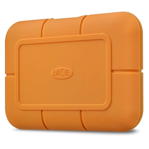 LaCie Rugged SSD 1To, Disque SSD externe, USB-C Thunderbolt 3, PC Mac iPad & iPhone, Data Rescue Service (STHR1000800)
