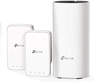 TP-Link Deco M3 Whole Home Mesh Wi-Fi System with Wall-Plug Extender, Up to 3500 sq ft Seamless Coverage, Work with Amazon Echo/Alex, Router and Wi-Fi Booster Replacement, Parent Control, Pack of 3