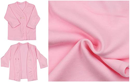 Image of ToBeInStyle Babies' 4 Pack Relaxed Fit Short or Long Sleeve Button Up Kimono Tee Swaddle Shirt