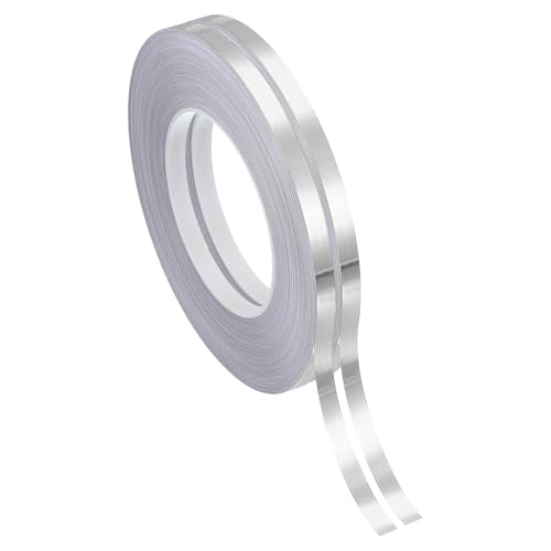 Ruban adhésif miroir argent brossé en film polyester métallisé 8 mm