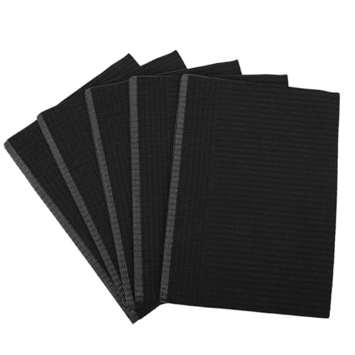Amosfun Tapis de Table Jetable pour Nail Art 125 Pièces Noir, Coussinets Absorbants pour Manucure et Pédicure, Nappe en Papier Absorbante Anti-poussière pour Usage Salon et Domicile