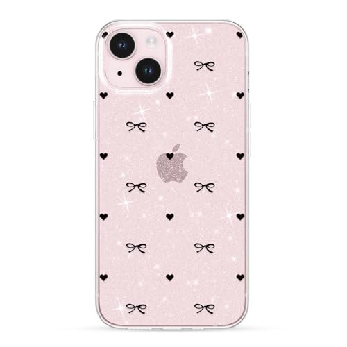 Coque à paillettes pour iPhone 15 - Idée cadeau esthétique et scintillante pour fille