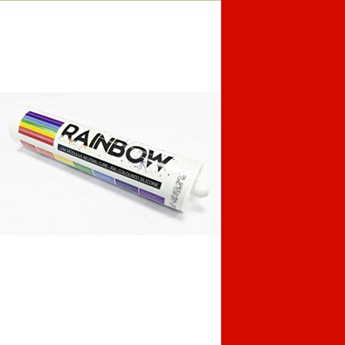 Preisvergleich Produktbild Verkehrsrot Farbig Silikon Versiegelung RAL 3020 310ml Premium Silikon Abdichten Dichtungsmasse