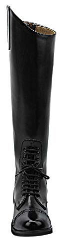 Women Ladies Victory Leather English Field Boots Horse Back Riding Equestrian Black2