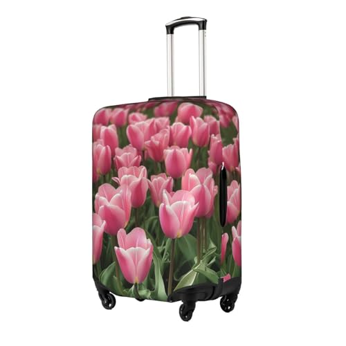 pink tulips Elastic Travel Luggage Cover Travel Suitcase Protective Cover2