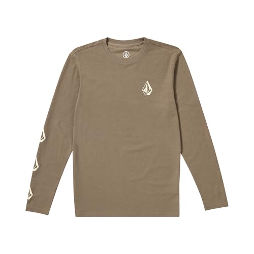 Volcom Men's Nunez Long Sleeve Thermal Shirt, Teak, Large