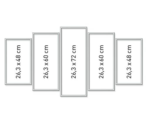 Cadre aluminium Schipper 132x72 cm pour polyptyque argenté