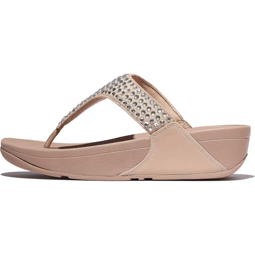 FitFlop Lulu Maxi-Crystal Toe-Post Sandals, Color: Classic Beige, Size: 8 (B1B-B41-060) by FitFlop - Used condition - US$43.17