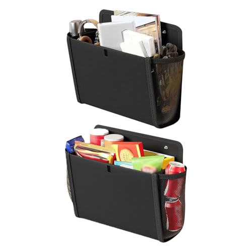 Organizador de puerta – Almacenamiento de puerta | Juego de planificador colgante | 2 bolsillos montados en la pared para el hogar | Bolsa organizadora plegable de RV para libros, bebidas, llaves
