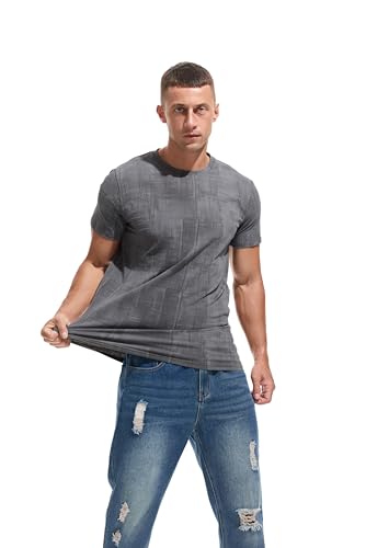 KLIEGOU Men's Graphic T-Shirt 95% Cotton Crew Neck Short Sleeve Tee Soft Stretch Casual Printed Top4