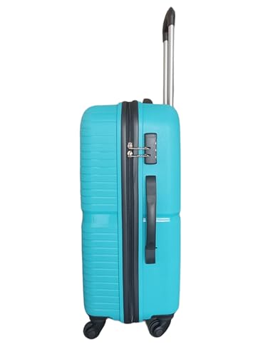 Image of Polypropylene Hard Shell 4 Spinner Wheels Safari Small Size Trolley Bag 20 inch for Travel Black (Teal Green), 70 cm