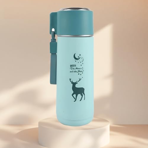 Image of Water Bottle for Office, School, College, 500ml Water Bottle with Steel Cap, Leak-Proof,Lid is sealed by a silicone ring, Leak proof & break-proof, 450ml Water Bottles (Green)