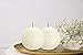 BOLSIUS 3 Pack Ivory Rustic Ball Pillar Candles - 3 Inch - Premium European Quality - Includes Natural Plant-Based Wax - Unscented 25 Hour Party Décor and Wedding Candles